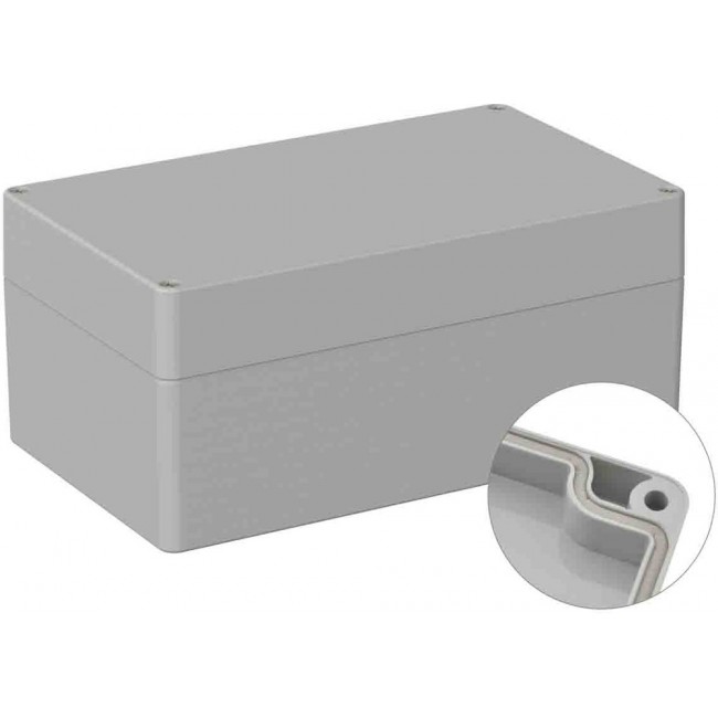 Grey Polycarbonate General Purpose Enclosure, IP66, IK07, Grey Lid, 120 x 200 x 90mm