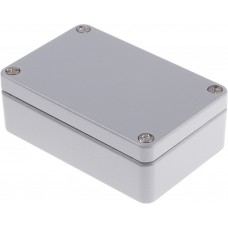 Grey Die Cast Aluminium Enclosure, IP66, Grey Lid, 98 x 64 x 34mm