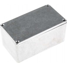 Silver Die Cast Aluminium Enclosure, IP66, Silver Lid, 114.4 x 63.7 x 55.1mm