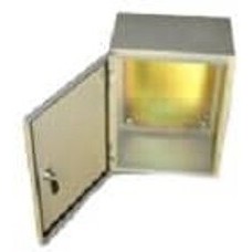 SNB-3734, Light Gray Steel Wall Mount NEMA Box - External 11.81 x 11.81 x 7.87 Inches - Internal 10.22 x 10.22 x 7.29 Inche ...