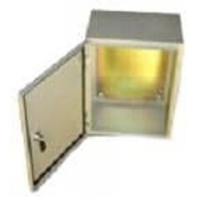 SNB-3734, Light Gray Steel Wall Mount NEMA Box - External 11.81 x 11.81 x 7.87 Inches - Internal 10.22 x 10.22 x 7.29 Inche ...