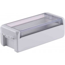 96024125 B 180806 PC-V0-G-7035, Bocube Series Light Grey Polycarbonate V0 Enclosure, IP66, IP68, IK07, Transparent Lid, 191 x 80 x 60mm