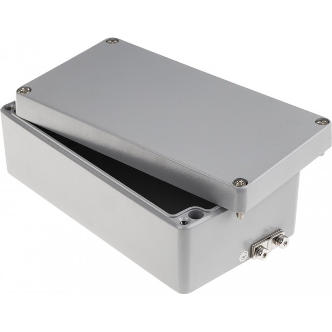 Aluminium Enclosure, IP65, IP66, IP67, IP68, Grey Lid, 81 x 220 x 120mm