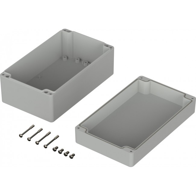 02237000, Enclosures for Industrial Automation ENCLOSURE, EUROMAS PC, 200 X 120 X 90MM, POLYCARBONATE, LIGHT GREY, M 237 [031220090]