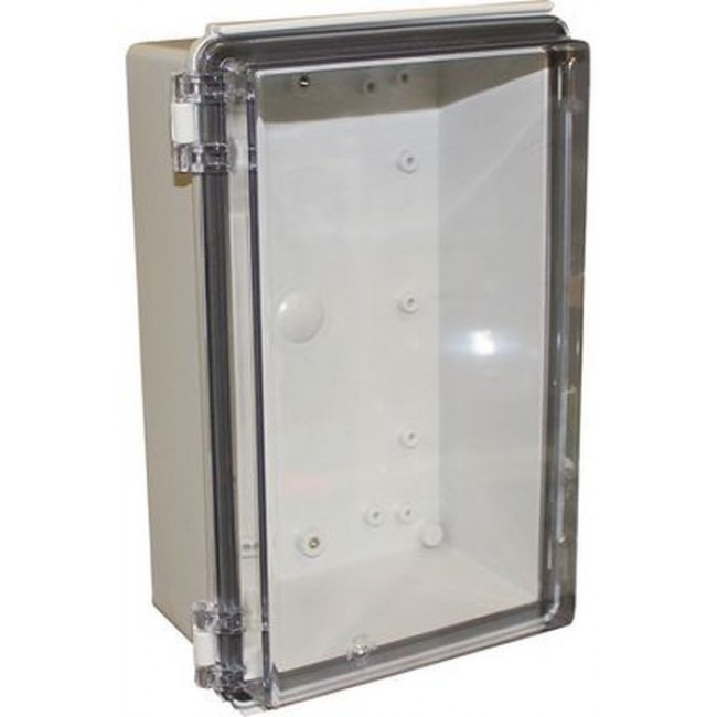 CHDX8-326C, Heavy Duty Hinged Enclosure X8 170x270x110mm Grey / Transparent ABS IP66 / IP67