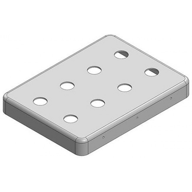 MS323-20CP, RF Shield Cover 0.961" (24.40mm) X 1.295" (32.90mm) Vent Holes in Pattern Snap Fit