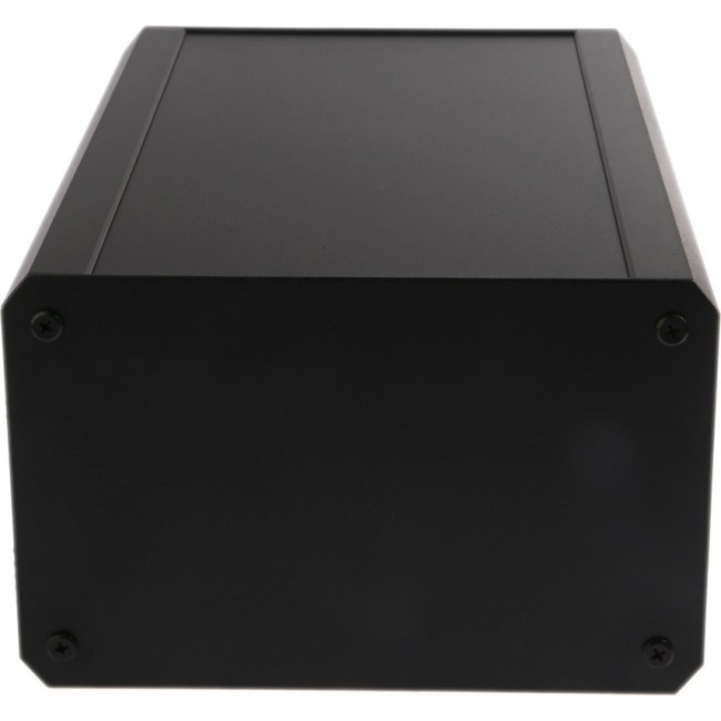 Black Extruded Aluminium Heat Sink Case, IP40, Black Lid, 300 x 200 x 130mm