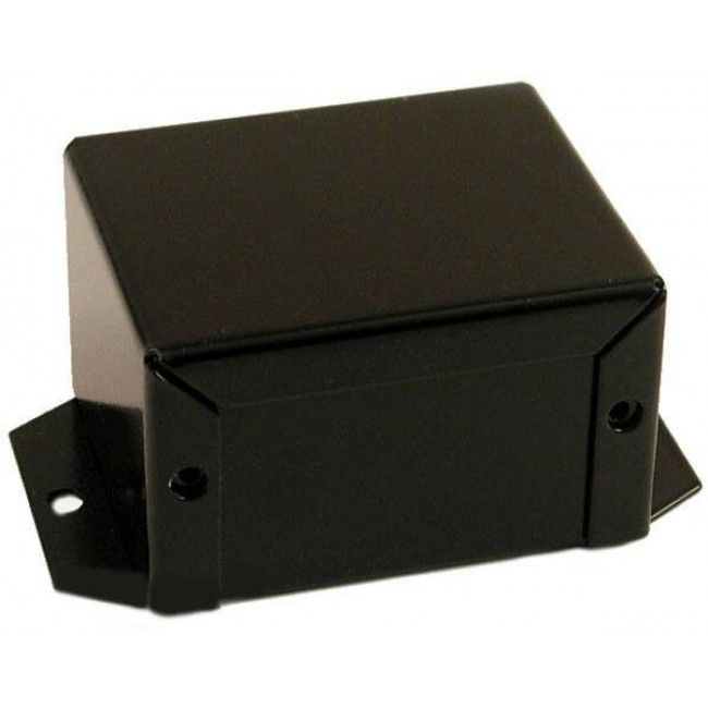 1411FBGBK, Enclosures, Boxes, & Cases Utility Enclosure - 4.0 x 2.2 x 1.6" - Aluminum Black w/ Flanges