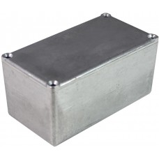 Silver Die Cast Aluminium General Purpose Enclosure, IP54, Black Lid, 111 x 60 x 54mm