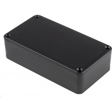 Black ABS Enclosure, IP54, Black Lid, 112 x 62 x 31mm