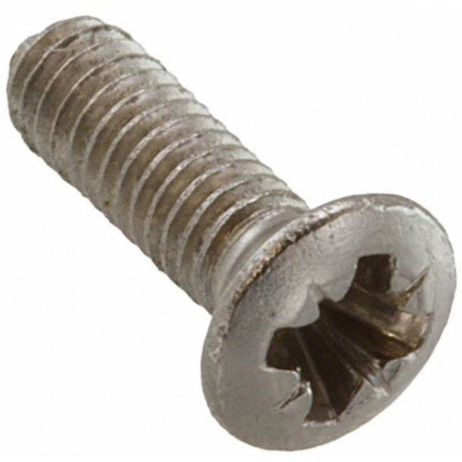 21100429, Raised Countersunk Screw, Cross Recess (M2.5x8), Steel Nickel Plated