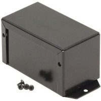 1411FBHBK, Enclosures, Boxes, & Cases Utility Enclosure - 4.0 x 2.2 x 2.2" - Aluminum Black w/ Flanges
