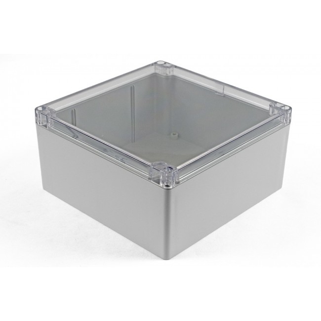 1554WA2GYCL, Enclosures, Boxes, & Cases General Enclosure - Grey/Clear Lid - 7.1 x 7.1 x 3.5in - Polycarbonate - N4X