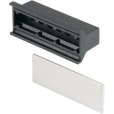 Handle, rigid, trapezoidal shape, PC, (L x W x H) 14 x 59.6 x 15 mm, 12 HP, black, 20808-086