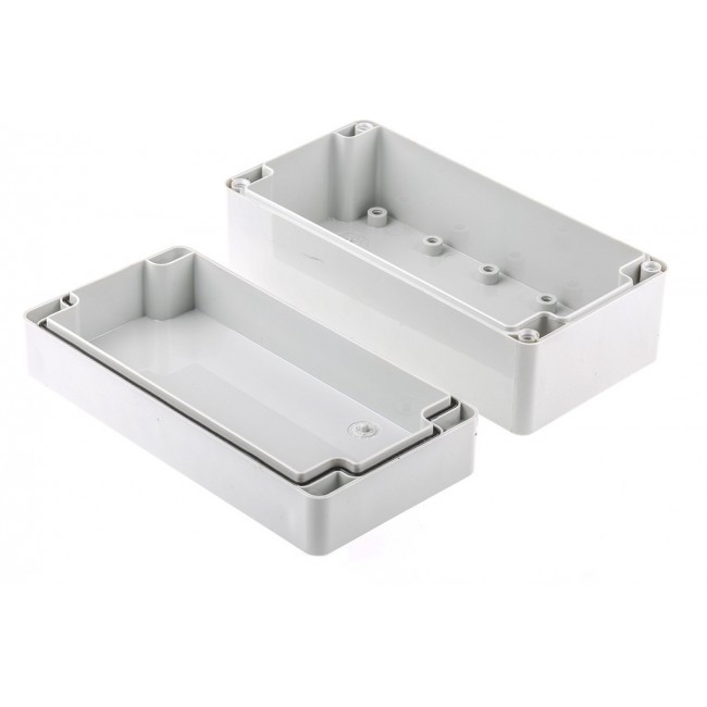 PC 081607 ENCLOSURE, Plastic Enclosure Euronord 160x65x80mm Light Grey Polycarbonate IP66 / IP67