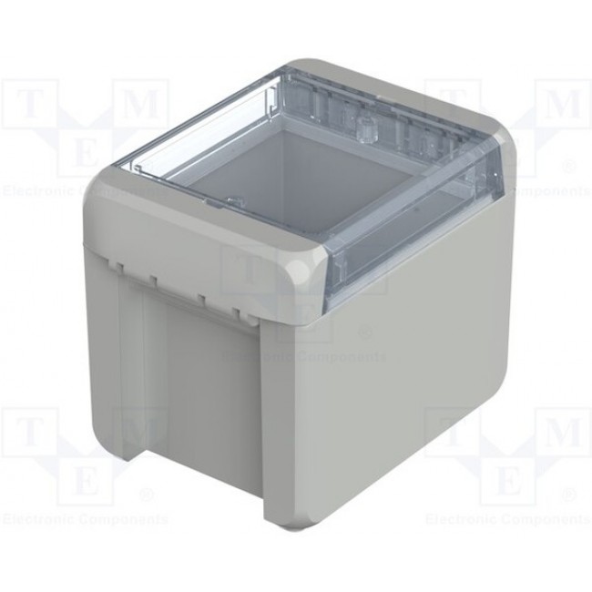 B 100809 PC-V0-G 7035, Enclosure Bocube 80x113x90mm Light Grey Polycarbonate IP66 / IP68