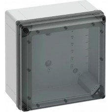 70143301, Grey Polycarbonate General Purpose Enclosure, IP66, IP67, IK09, Transparent Lid, 300 x 300 x 180mm