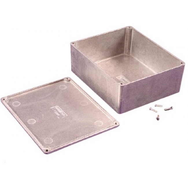 1590X, Die Cast Enclosure 1590 145.2x121.2x56.4mm Die-Cast Aluminium Natural IP54