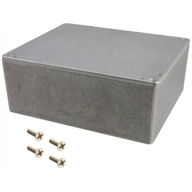 1590X, Die Cast Enclosure 1590 145.2x121.2x56.4mm Die-Cast Aluminium Natural IP54