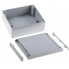 191.170.000, AluCASE Series Grey Die Cast Aluminium Enclosure, IP67, Grey Lid, 200 x 170 x 90mm