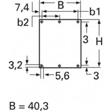 Aluminium front panel and front panel partition