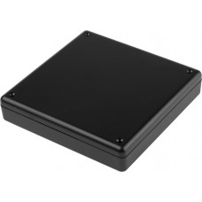 Black ABS Enclosure, Black Lid, 125 x 125 x 25mm