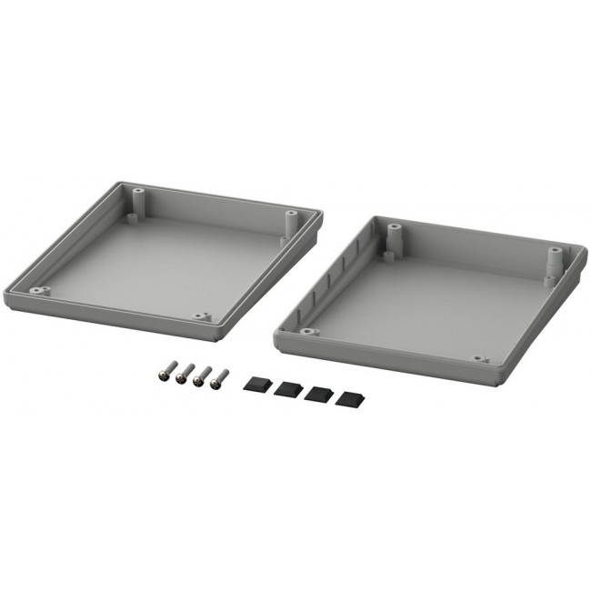 47889200 T 889 F, Futura Series Light Grey ABS Desktop Enclosure, Sloped Front, 170 x 132 x 44.9mm