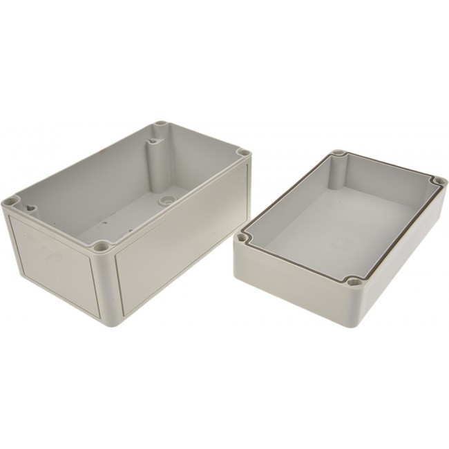 11090601, TK Series Grey Polystyrene Enclosure, IP66, Grey Lid, 180 x 110 x 111mm