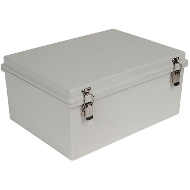 PTH-22432, Electrical Enclosures PC+10% Fiberglass Box with Self-Locking Latch (15.8 X 11.8 X 7.1 In)