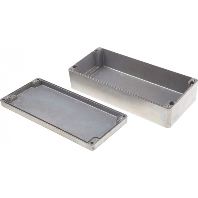 Silver Die Cast Aluminium Enclosure, IP66, Silver Lid, 360 x 160 x 90mm