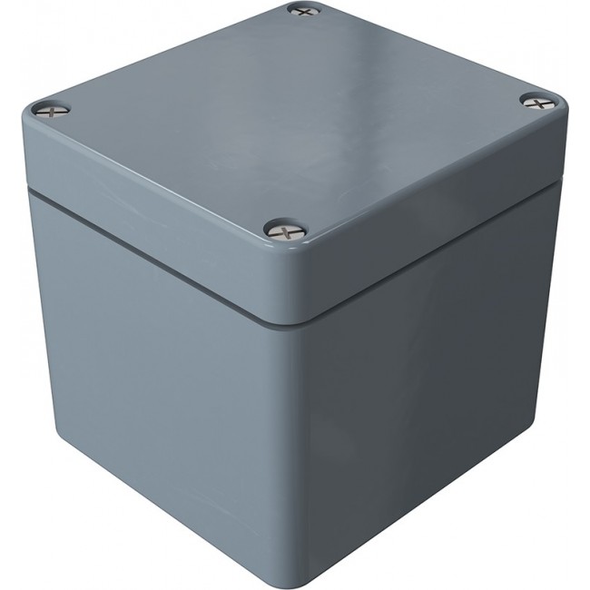 02080808, Polyester Standard Series Grey Glass Fibre Reinforced Polyester Enclosure, IP66, IK08, Grey Lid, 80 x 75 x 75.5mm