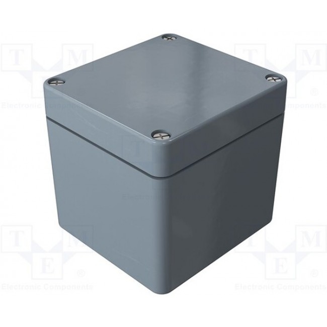 02080808, Polyester Standard Series Grey Glass Fibre Reinforced Polyester Enclosure, IP66, IK08, Grey Lid, 80 x 75 x 75.5mm