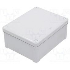 ABS enclosure, (L x W x H) 241 x 194 x 107 mm, light gray (RAL 7035), IP66, NSYTBS241910