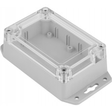 Grey ABS, Polycarbonate Enclosure, IP68, IK07, Flanged, Transparent Lid, 105 x 70 x 40mm