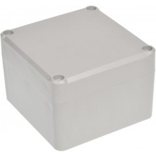 Grey ABS Enclosure, IP67, IK09, Grey Lid, 81.95 x 79.95 x 55mm