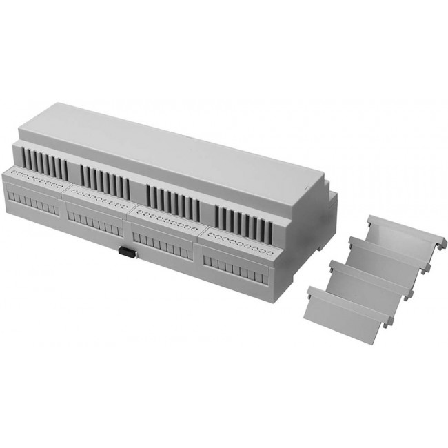 Open Top, Vented Sides Enclosure Type, 212.1 x 90 x 58mm, Polycarbonate DIN Rail Enclosure Kit