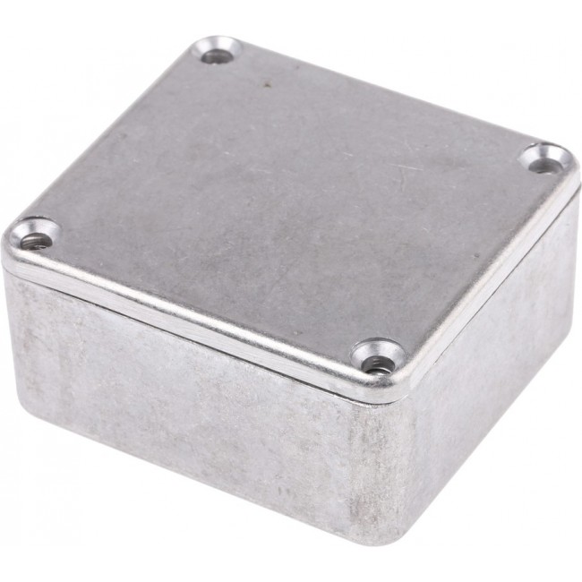 Silver Die Cast Aluminium Enclosure, IP66, Silver Lid, 60 x 54.9 x 30mm