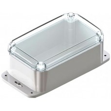 CHD7211GY, 72 Series Grey Polycarbonate Enclosure, IP66, Flanged, Transparent Lid, 193.8 x 117.6 x 78.5mm