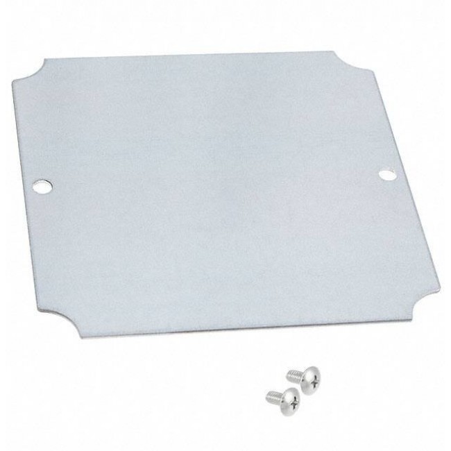 NBX-10984, Electrical Enclosure Accessories Steel Internal Panel 4.9 x 4.9"