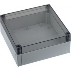 PC 300/150 ZT enclosure, PC Series Grey Polycarbonate General Purpose Enclosure, IP65, IK08, Transparent Lid, 360 x 255 x 152mm