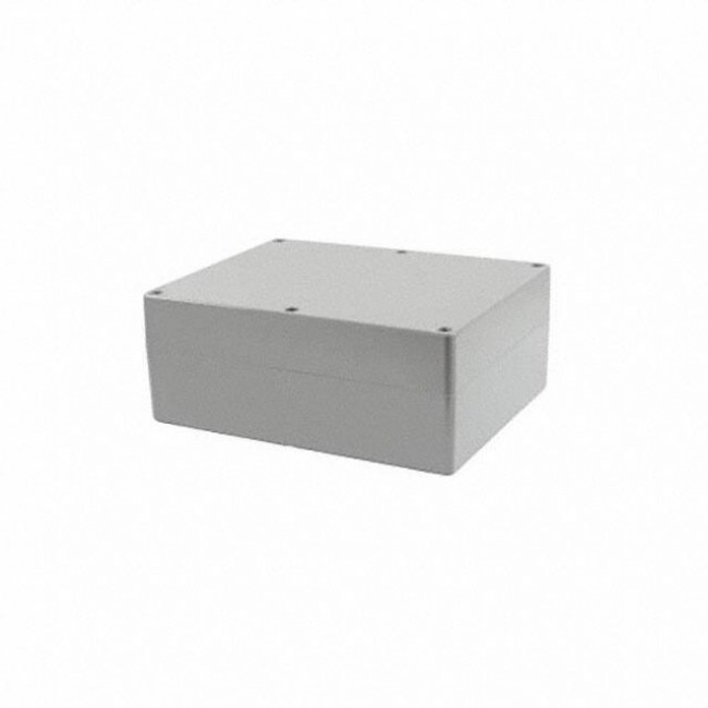 1554YAGY, Enclosures, Boxes, & Cases General Enclosure - Grey/Grey Lid - 11.8 x 9.5 x 4.7in - ABS - N4X