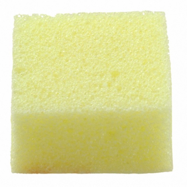 CF-40EG/PSA 0.5 SQUARE PAD, Foam 1.00" W x 1.00" L (25.4mm x 25.4mm) X 0.500" (12.70mm) Polyurethane Yellow