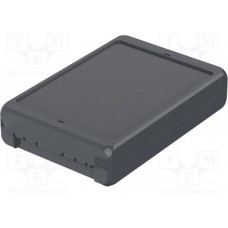 B 181304 ABS 7024, Enclosure: multipurpose; X: 125mm; Y: 191mm; Z: 40mm; BOCUBE; ABS