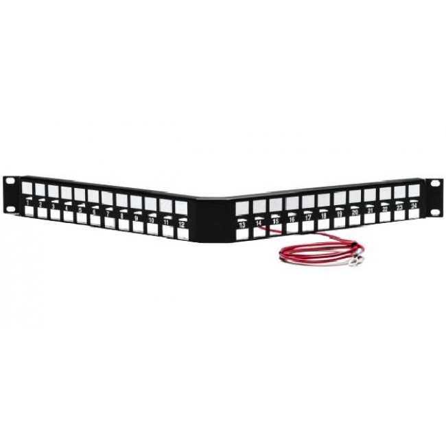 PP24SMOD1AU, MODULAR PATCH PANEL, ANGLED, SHI