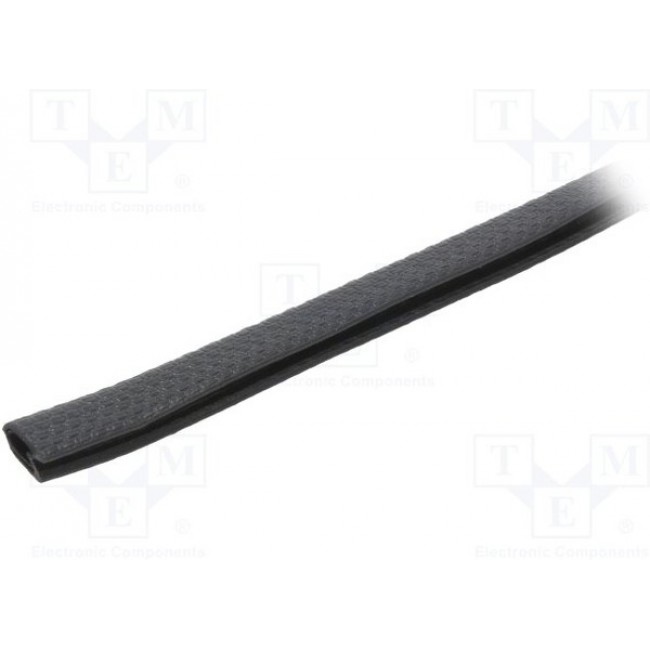 UT-4.3.01, Hole and edge shield; PVC; L: 10m; black; H: 9.5mm; W: 6.5mm