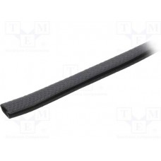 UT-4.3.01, Hole and edge shield; PVC; L: 10m; black; H: 9.5mm; W: 6.5mm