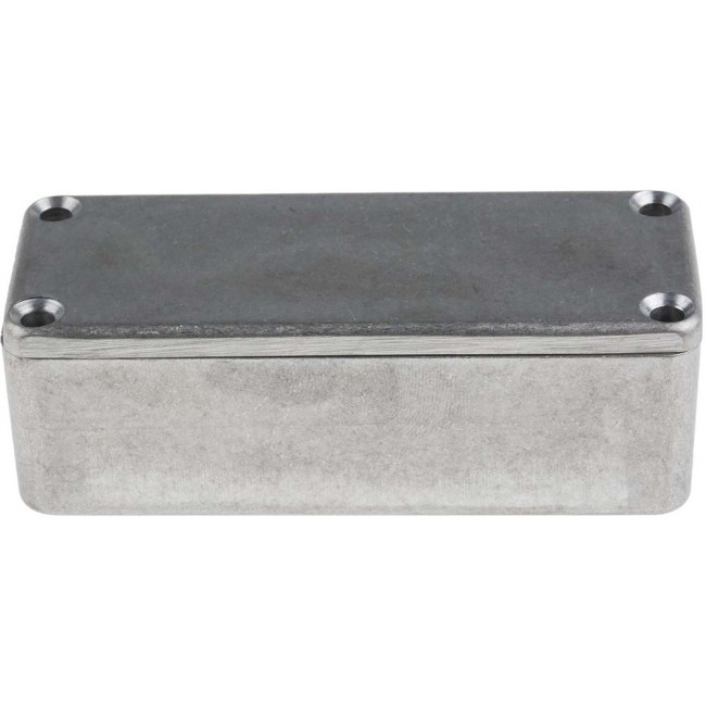 Silver Die Cast Aluminium Enclosure, IP66, Silver Lid, 89.1 x 35 x 30.3mm