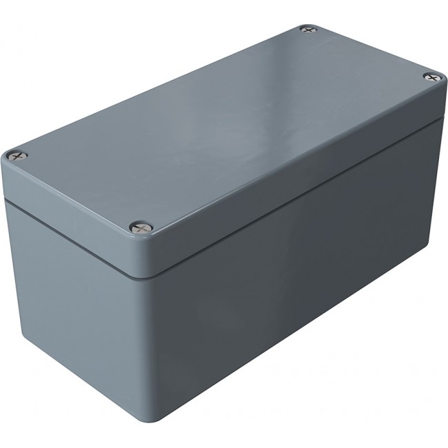 02081608, Polyester Standard Series Grey Glass Fibre Reinforced Polyester Enclosure, IP66, IK08, Grey Lid, 160 x 75 x 75.5mm