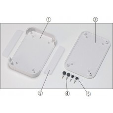 PF20-6-13W, PF Series White ABS Enclosure, IP40, White Lid, 135 x 200 x 60mm