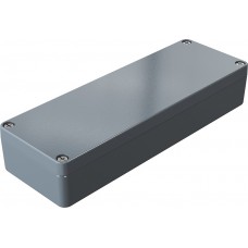 01061903, Aluminium Standard Series Grey Die Cast Aluminium Enclosure, IP66, IK09, Grey Lid, 64 x 185 x 34mm